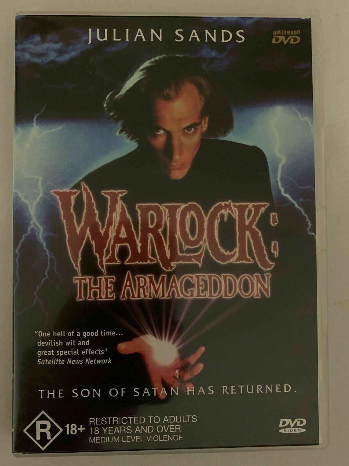 Warlock: The Armageddon (DVD, 1993) Julian Sands, Chris Young. Region 4