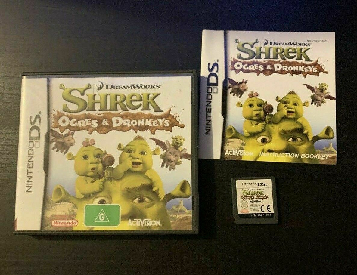 Shrek: Ogres & Dronkeys (Nintendo DS, 2007) With Manual