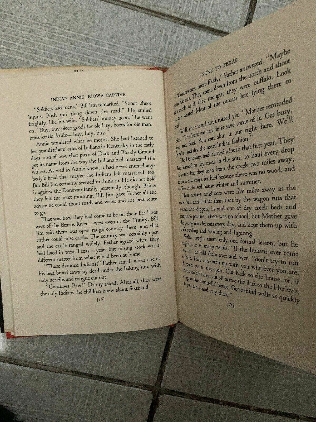 Indian Annie: Kiowa Captive by Alice Marriott (1966) First Edition Vintage Book