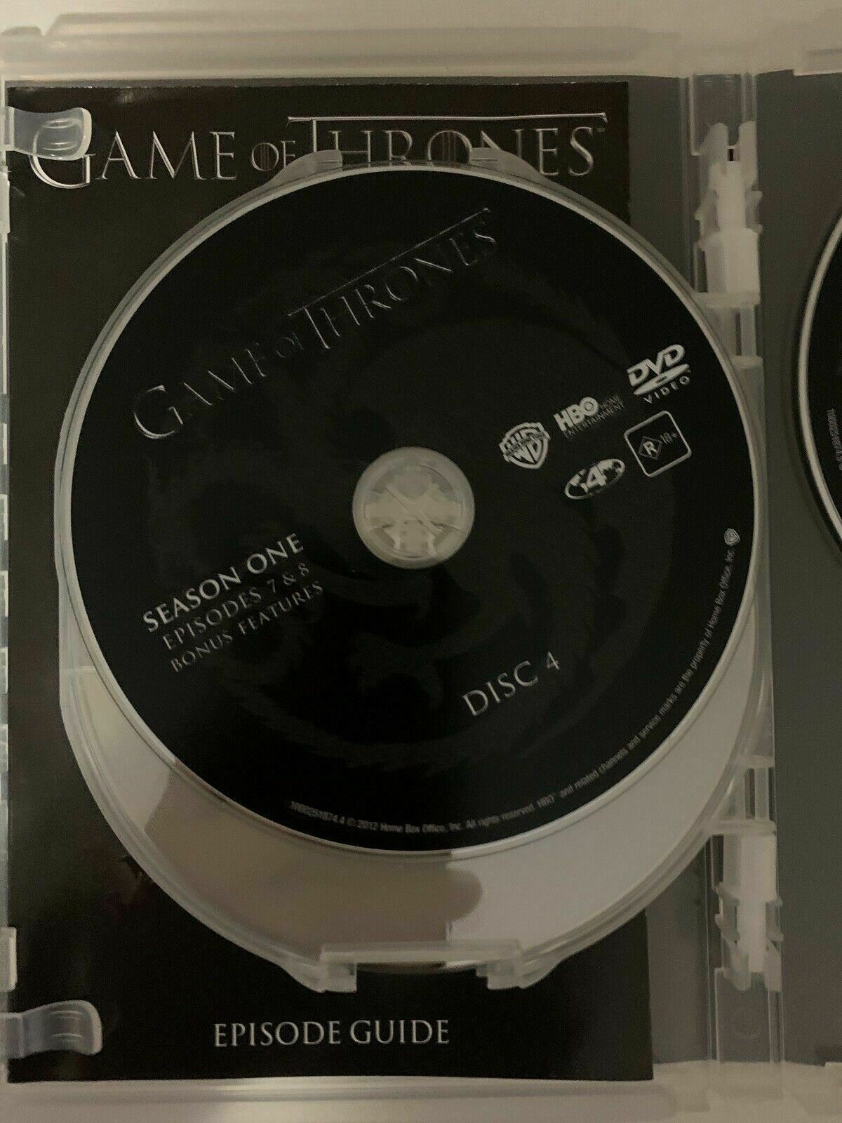 Game Of Thrones - The Complete First Season (DVD, 2012) Region 4