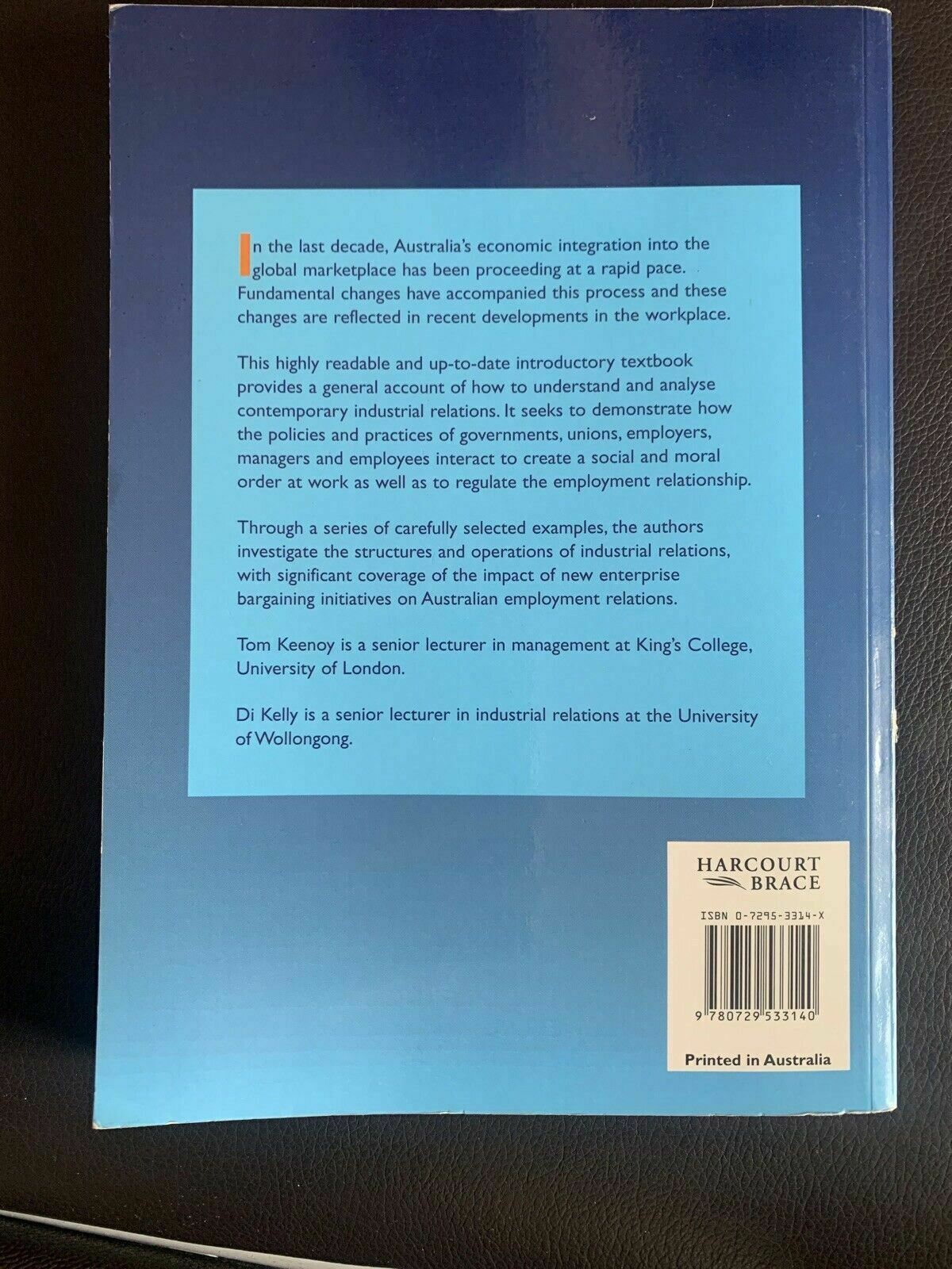 The Employment Relationship in Australia by D. Kelly, T. Keenoy (Paperback)