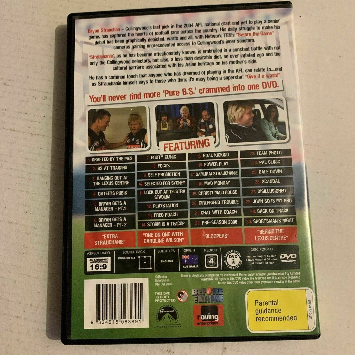 Strauchanie Pure B.S (DVD, 2006) Bryan Straughan. Region 4