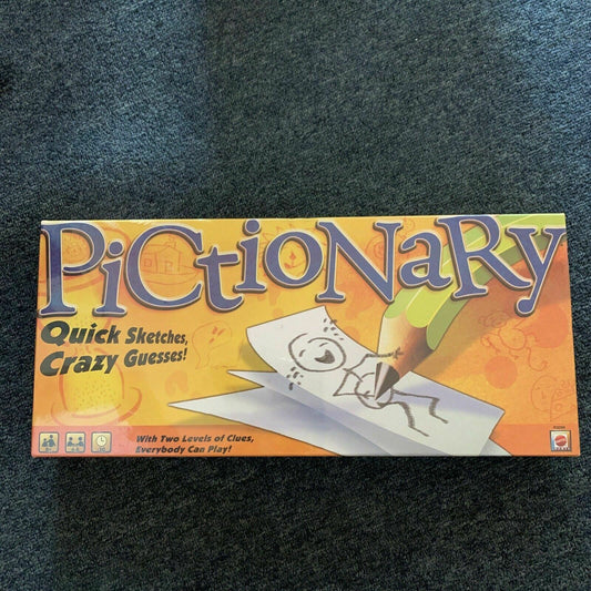 *New Sealed* Pictionary Mattel Quick Sketches Crazy Guesses Board Game