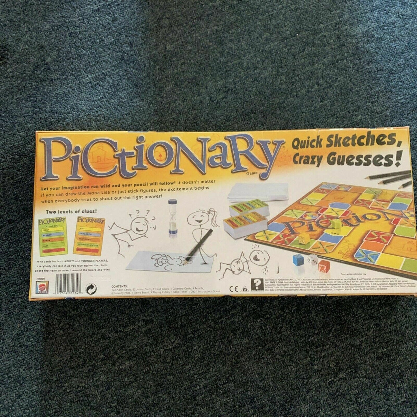 *New Sealed* Pictionary Mattel Quick Sketches Crazy Guesses Board Game