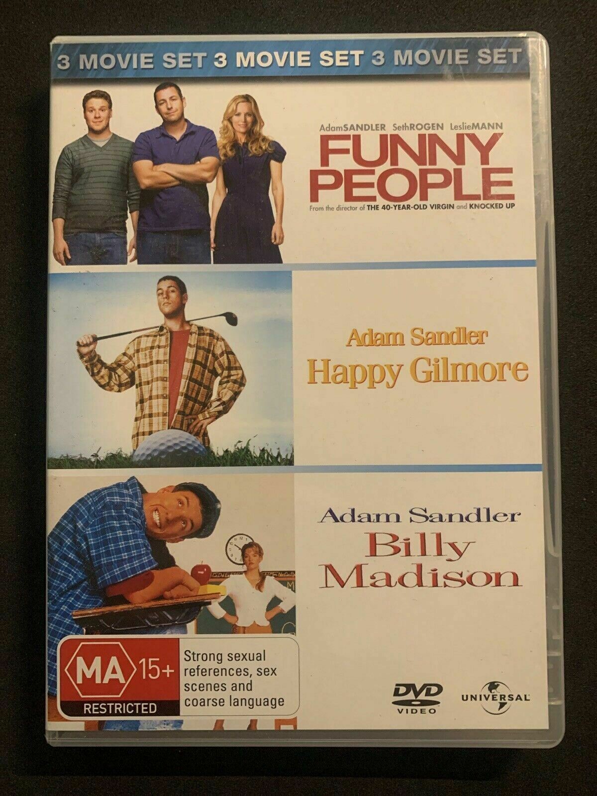 Adam Sandler Film: Funny People / Happy Gilmore / Billy Madison (DVD) Region 4