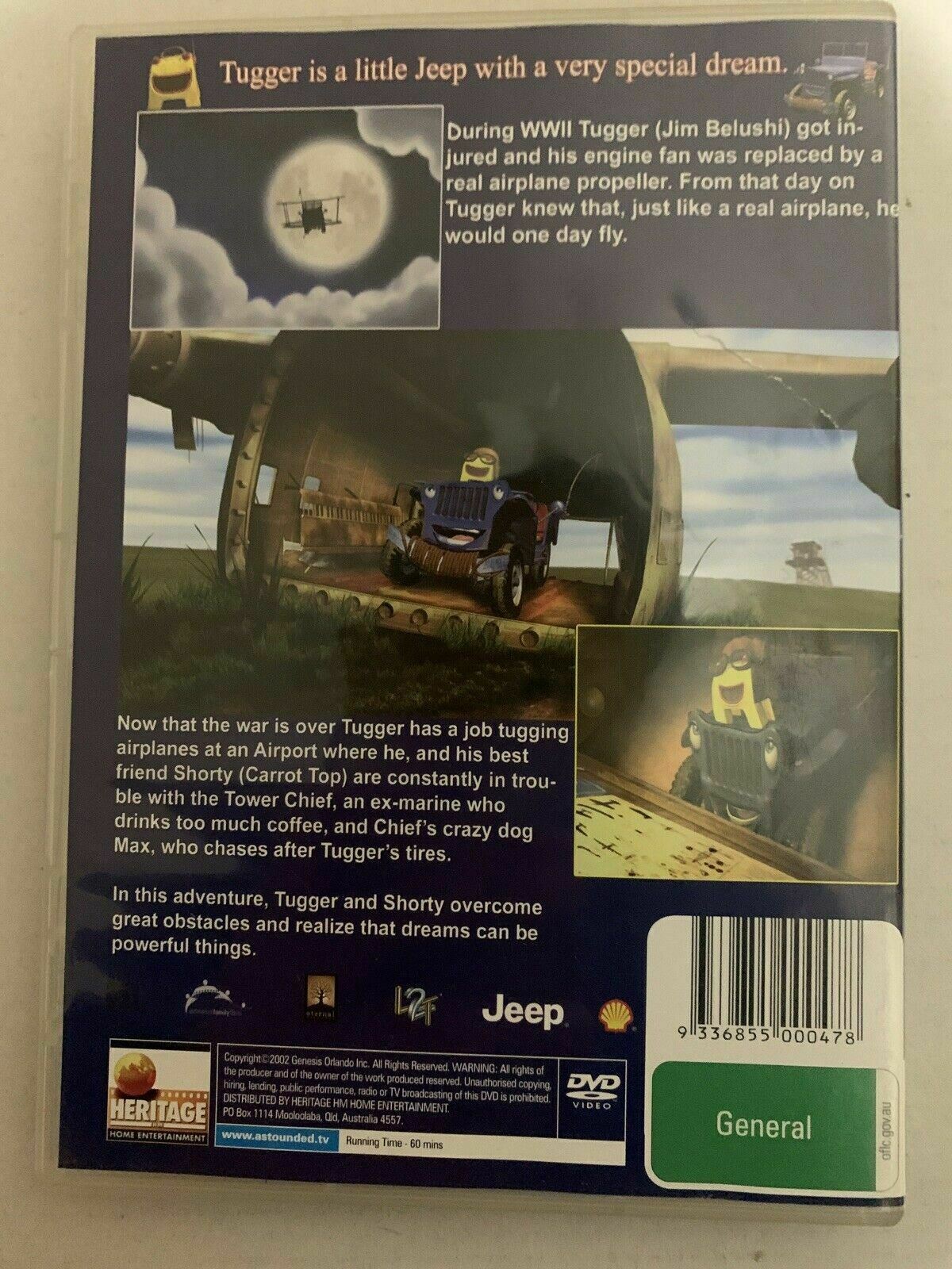 Tugger: The Jeep 4x4 Who Wanted to Fly (DVD, 2005) Jim Belushi - Region 4