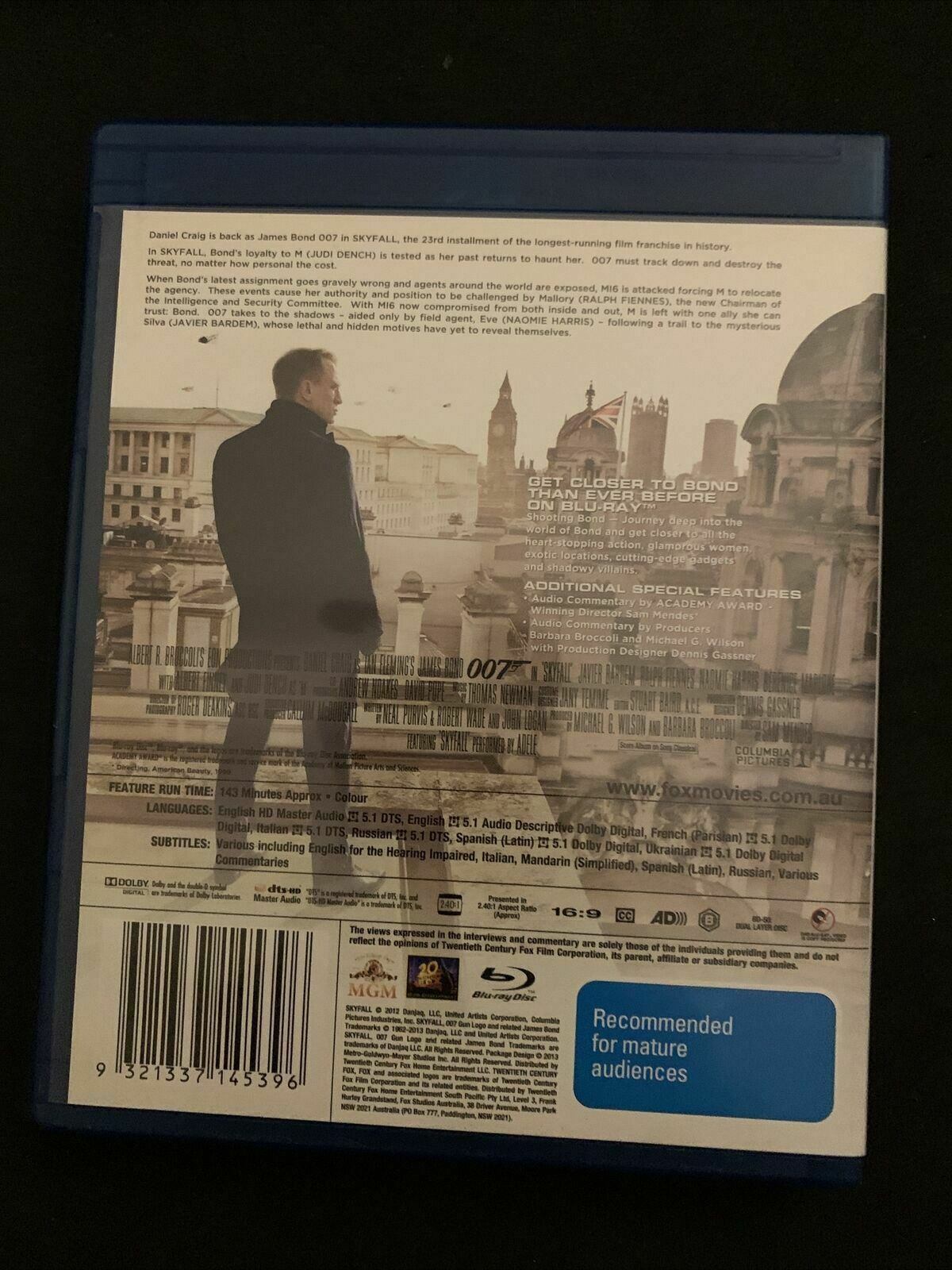 Skyfall + Casino Royale 007 James Bond (Blu-ray) Region B