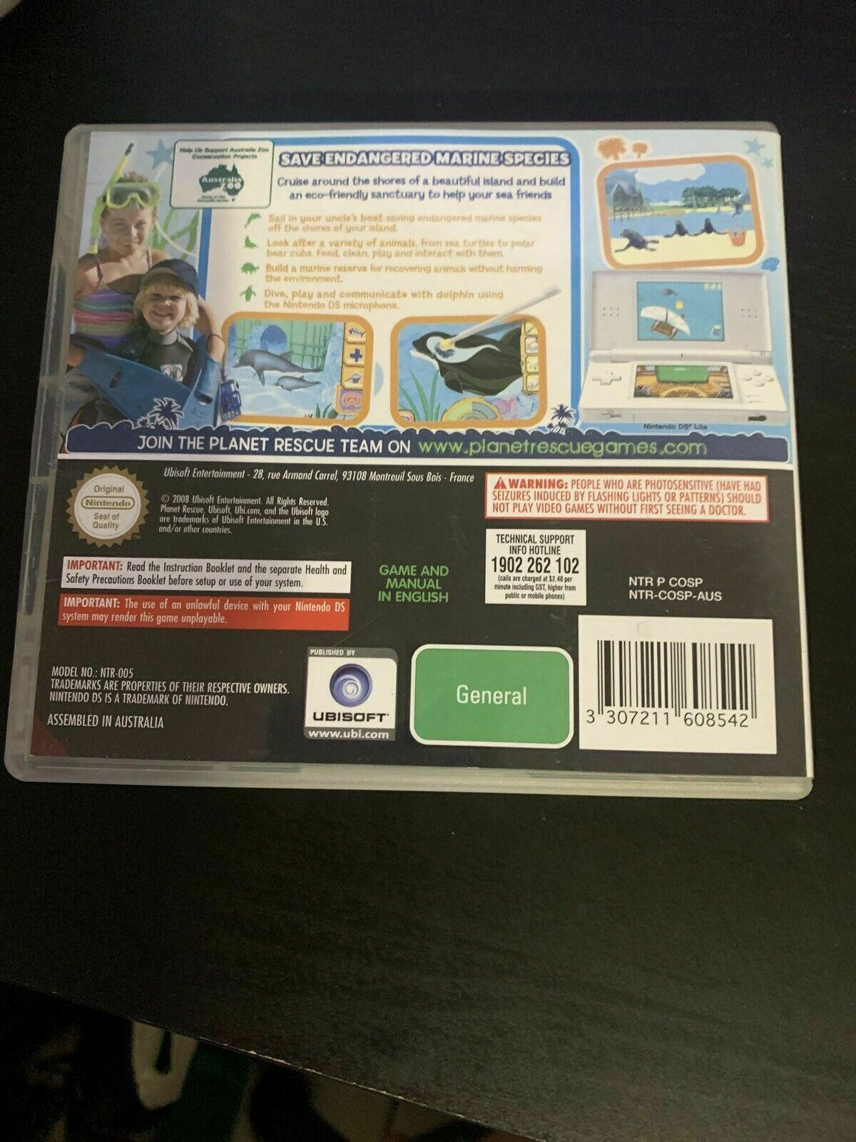 Planet Rescue Ocean Patrol (With Bindi & Bob Erwin)  - Nintendo DS Manual