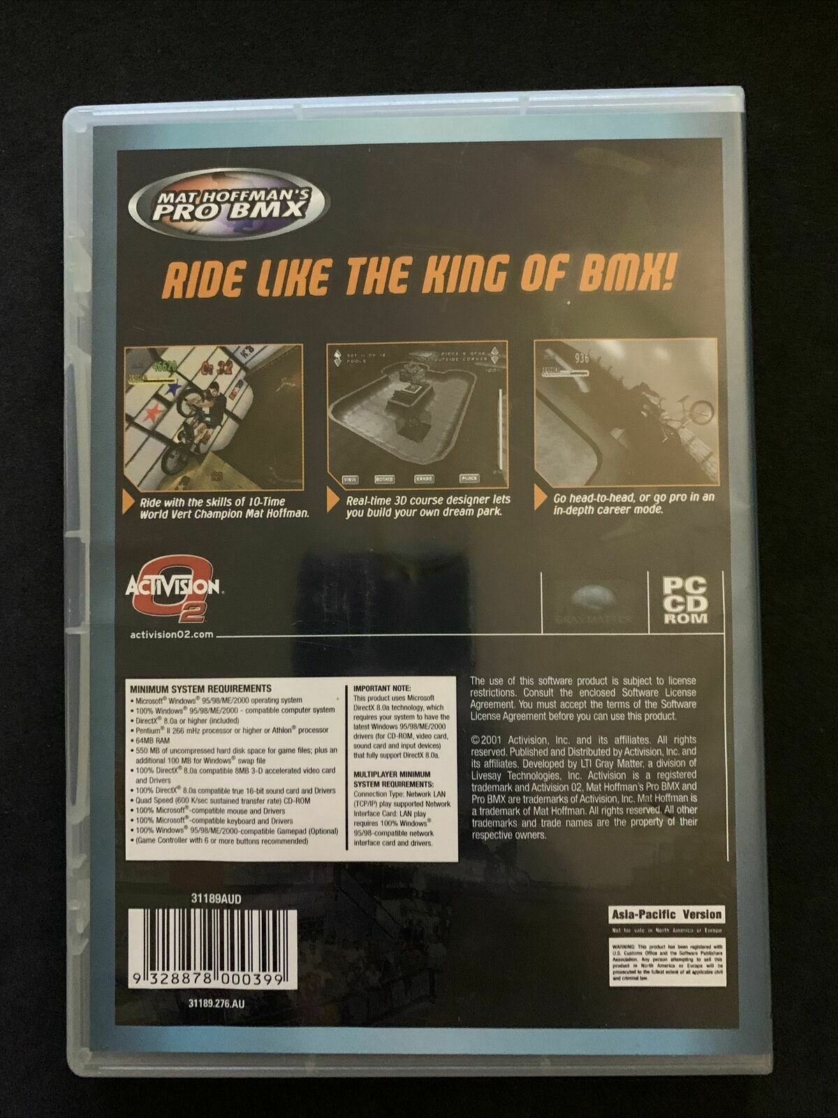 Mat Hoffmans Pro BMX - PC Windows Game (from Makers of Tony Hawk)