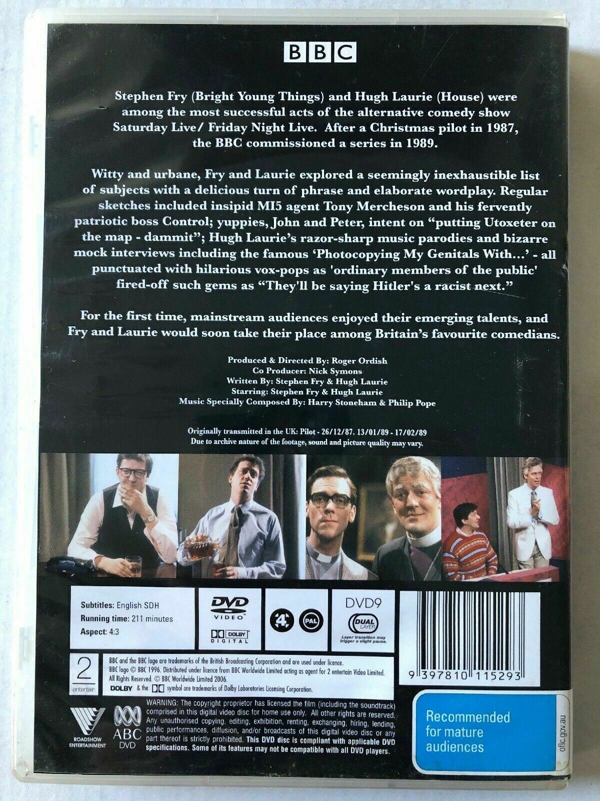 A Bit Of Fry & Laurie : Series 1 (DVD) Stephen Fry Hugh Laurie Comedy