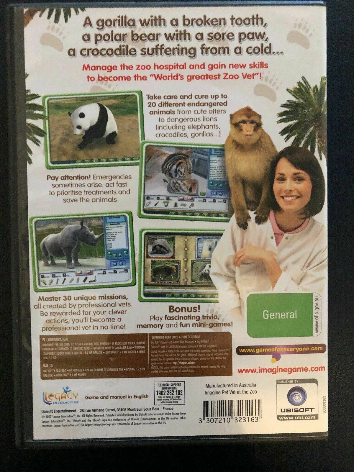 Imagine Pet Vet At The Zoo - PC DVD Windows Game