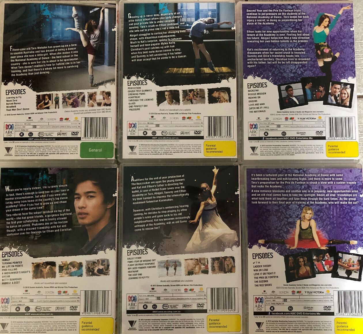 Dance Academy 6 DVD set (18-Disc DVD) TV Show - Learning to Fly, Ballet Fever...