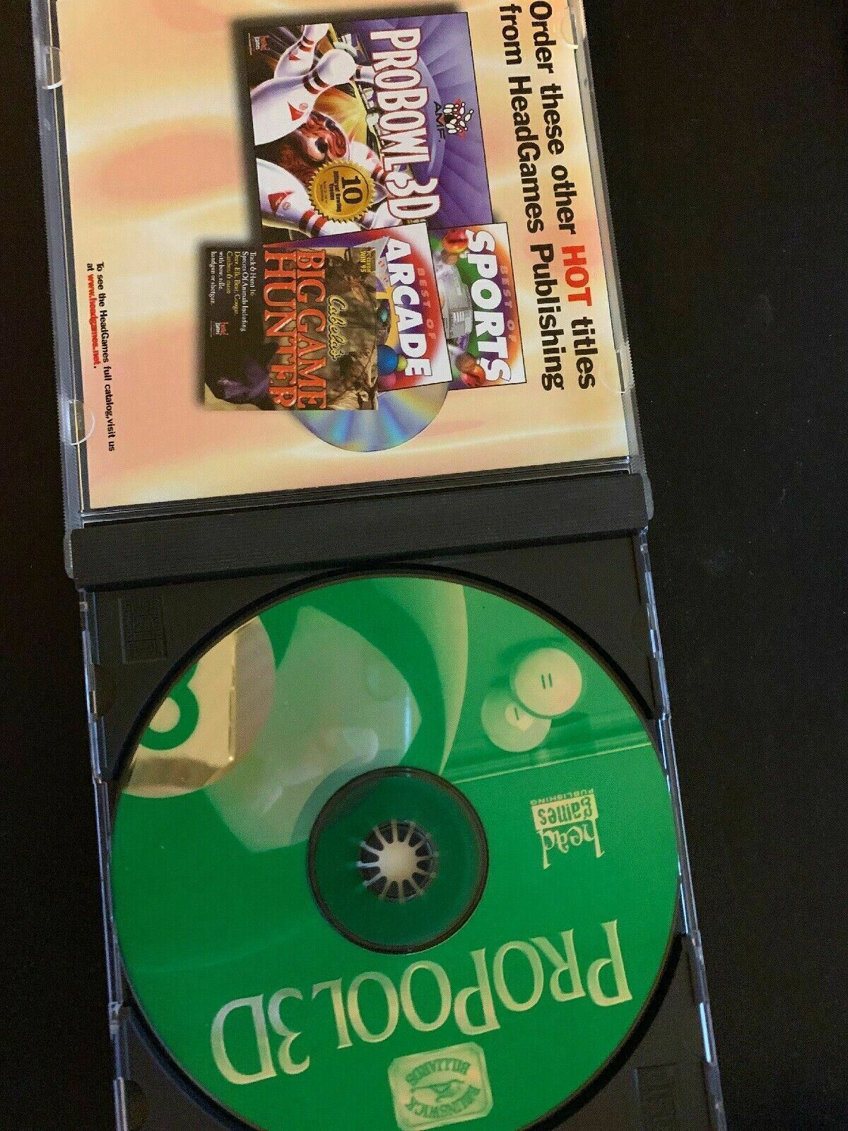 Brunswick Billiards Pro Pool 3D 1998 PC Cdrom Win 95 Vintage Pool Game