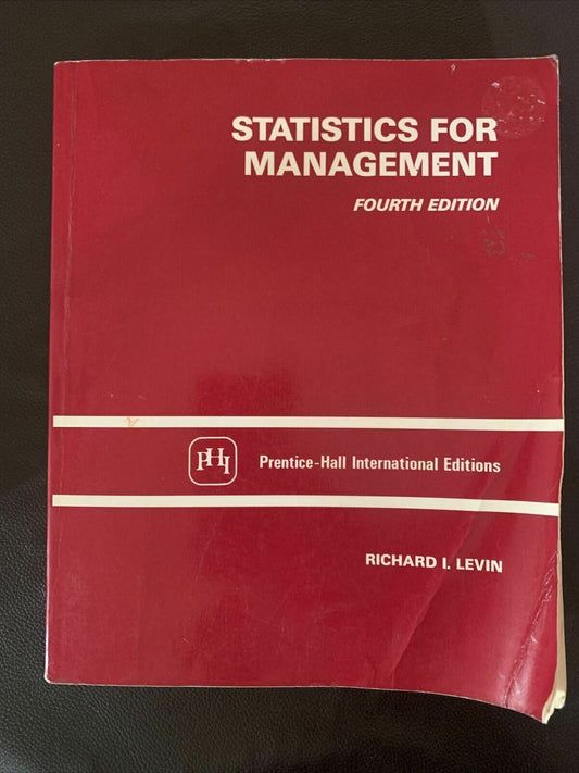 Statistics For Management Fourth Edition