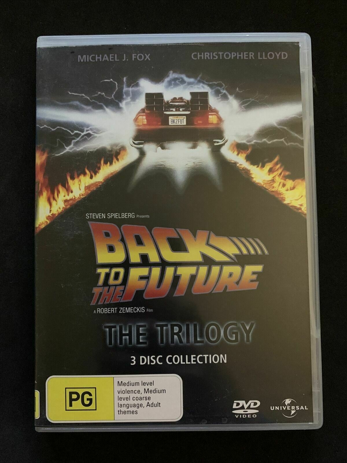 Back To The Future 1,2,3 - The Trilogy (DVD, 3-Disc Set) Michael J. Fox. Region4