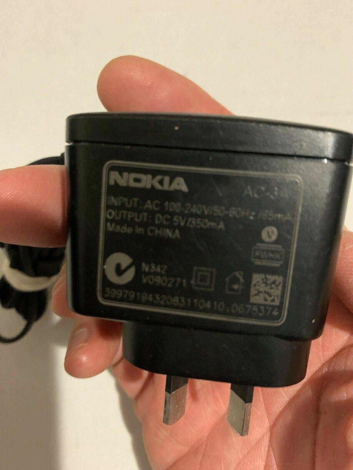 Genuine Nokia AC-3A  AC Adapter For Mobile Phone