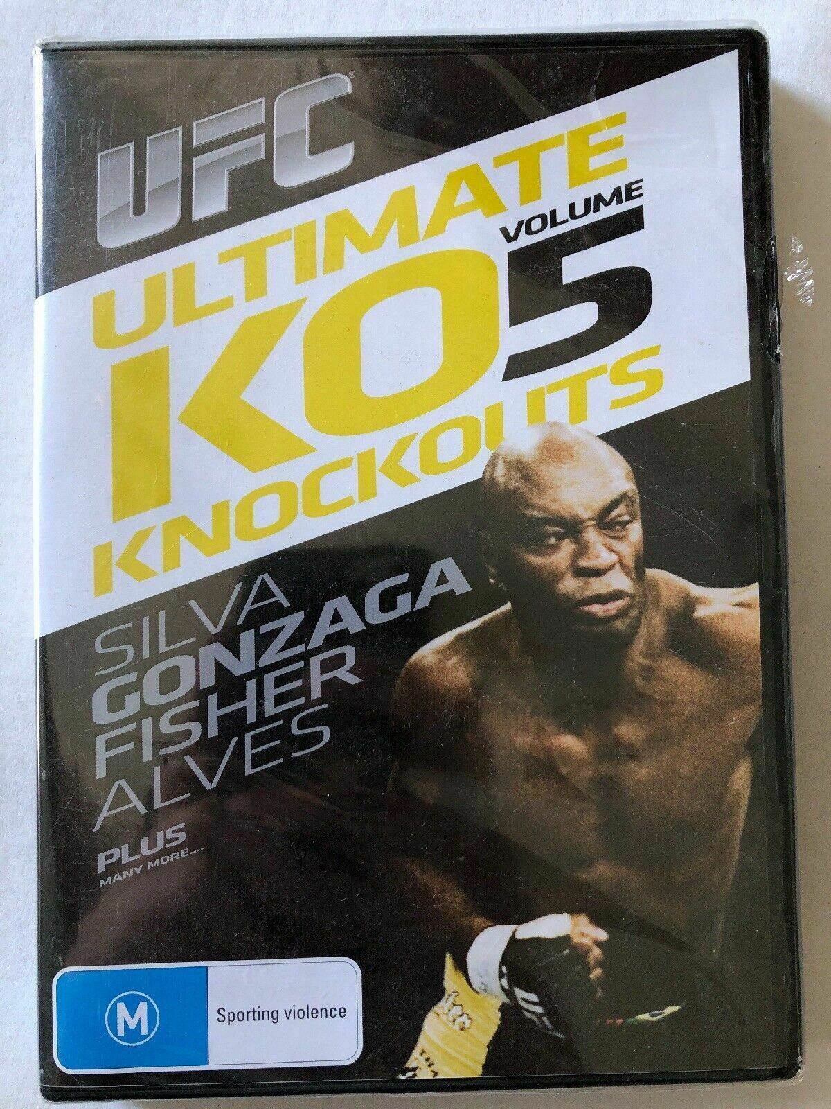 UFC Ultimate Knockouts 5 DVD Region 4 [New! Sealed] - Silva Gonzaga Fisher Alves