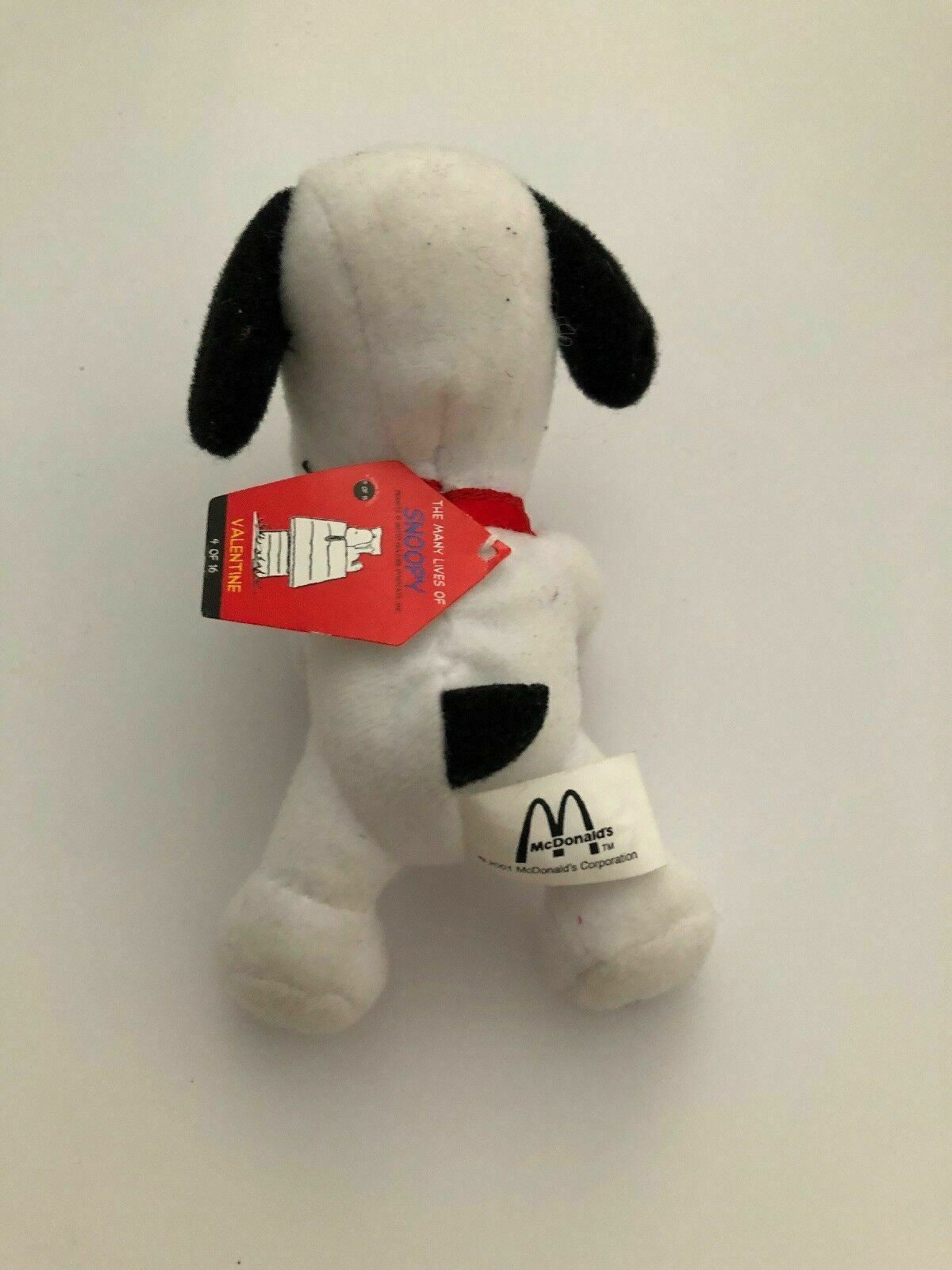 Valentine's SNOOPY MCDONALDS Figurines Toy 2001 THE MANY LIVES OF SNOOPY: No. 4