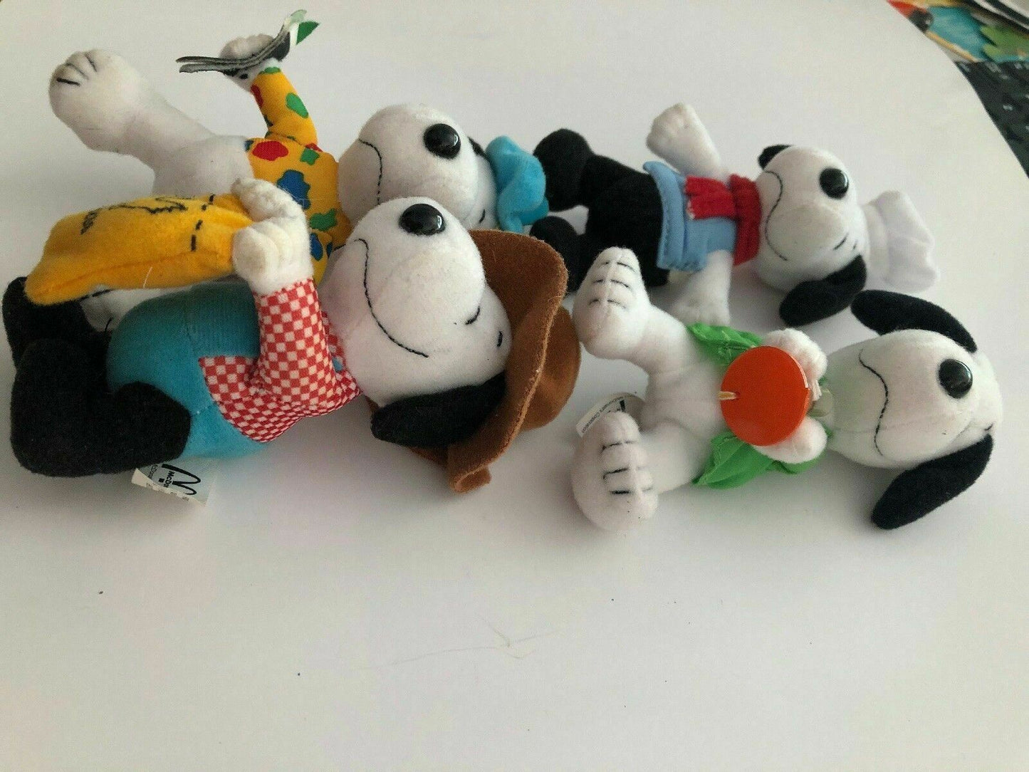 SNOOPY CHEF SCIENTIST ARTIST FARMER Genuine MCDONALDS 2001 Plush Toys