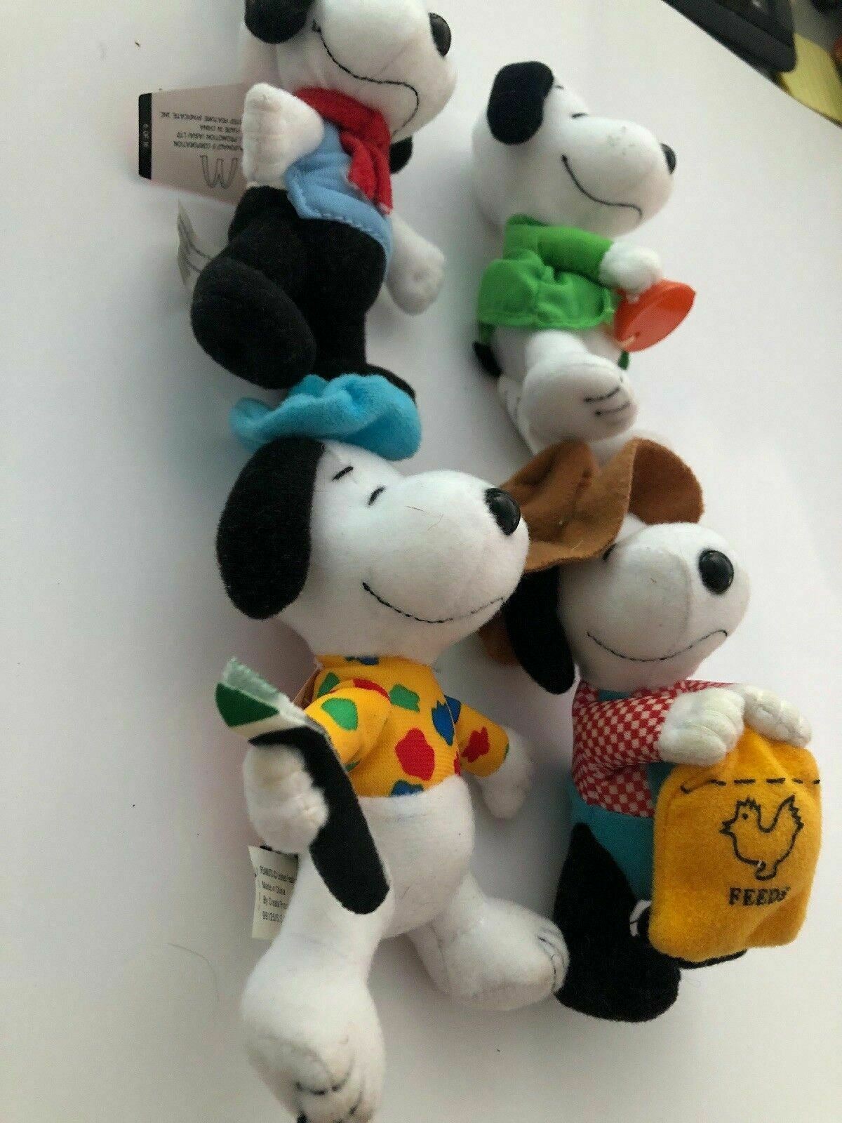 SNOOPY CHEF SCIENTIST ARTIST FARMER Genuine MCDONALDS 2001 Plush Toys