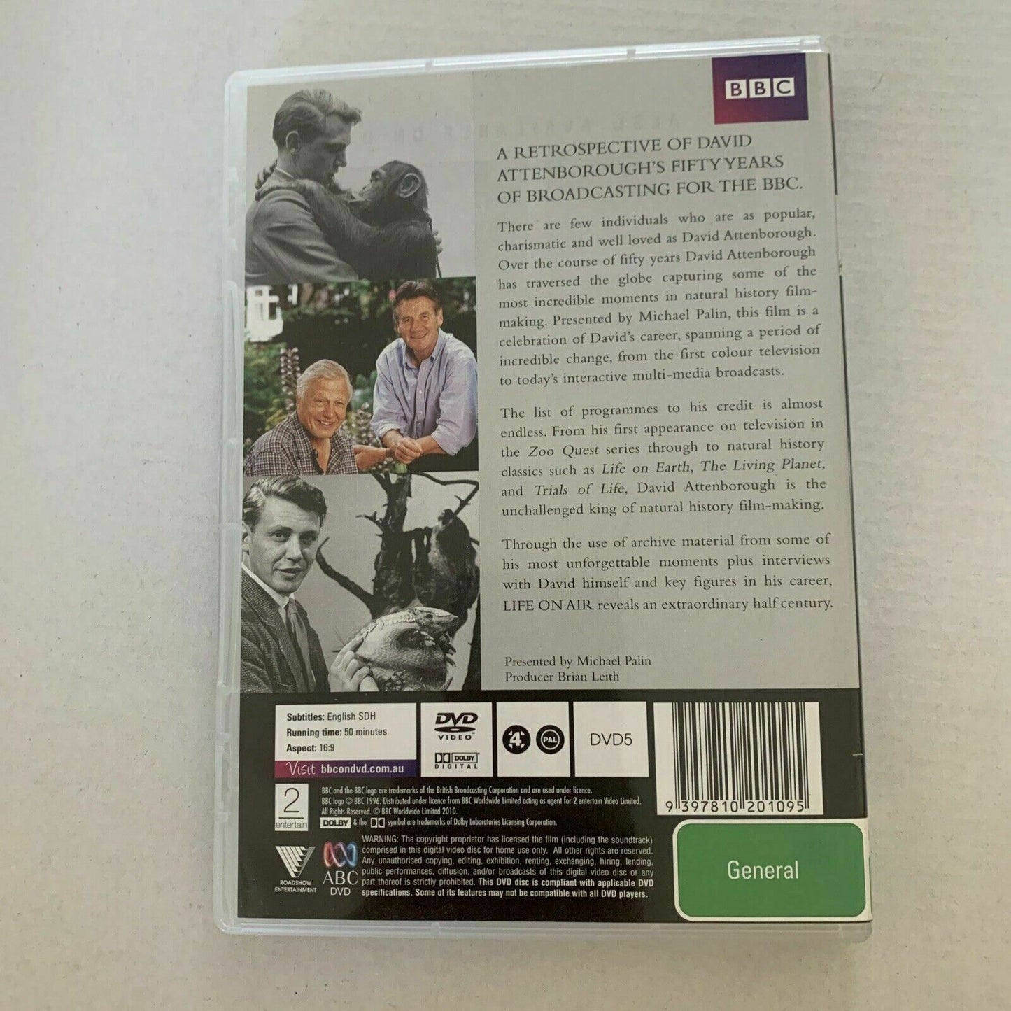 David Attenborough -  Life On Air (DVD, 2010) Michael Palin. Region 4
