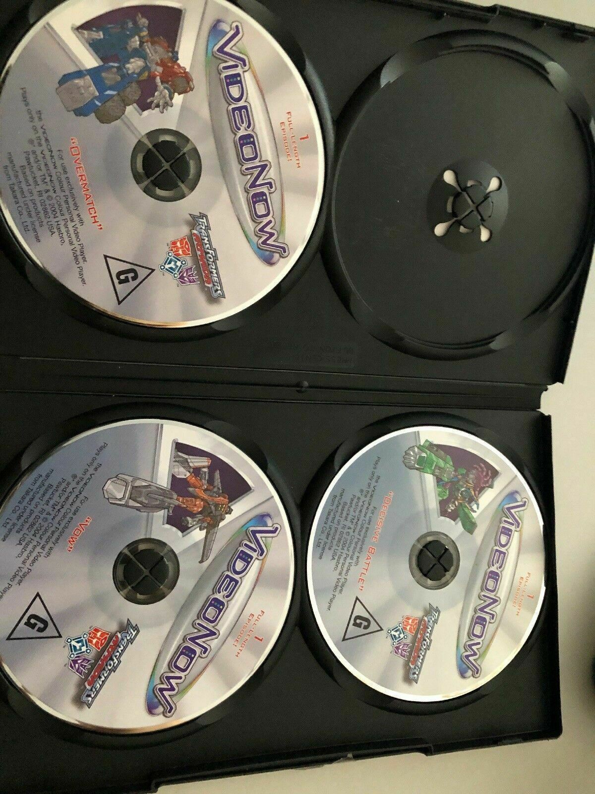 Transformers Armada VideoNow 3 Personal Video Discs PVD's - Free Postage!