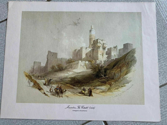 Jerusalem, The Citadel (1839) Lithograph By David Roberts