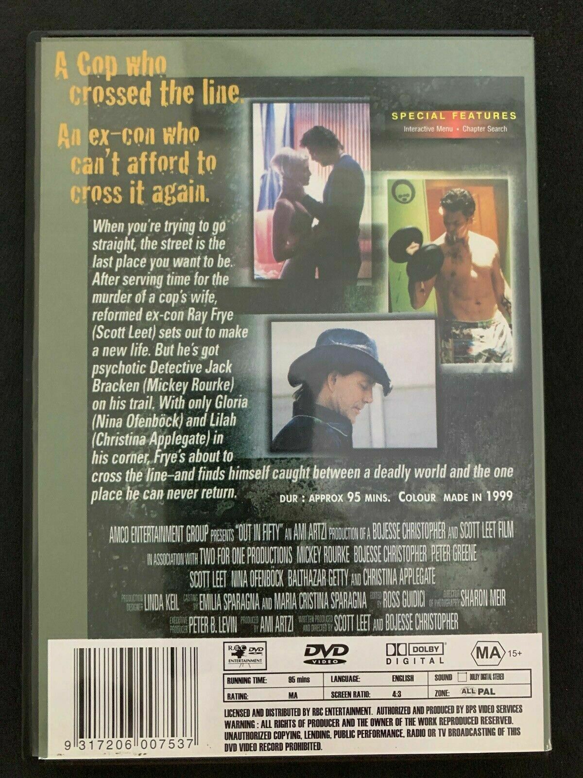 Out in Fifty (DVD, 1999) Christina Applegate, Mickey Rourke  - Region ALL