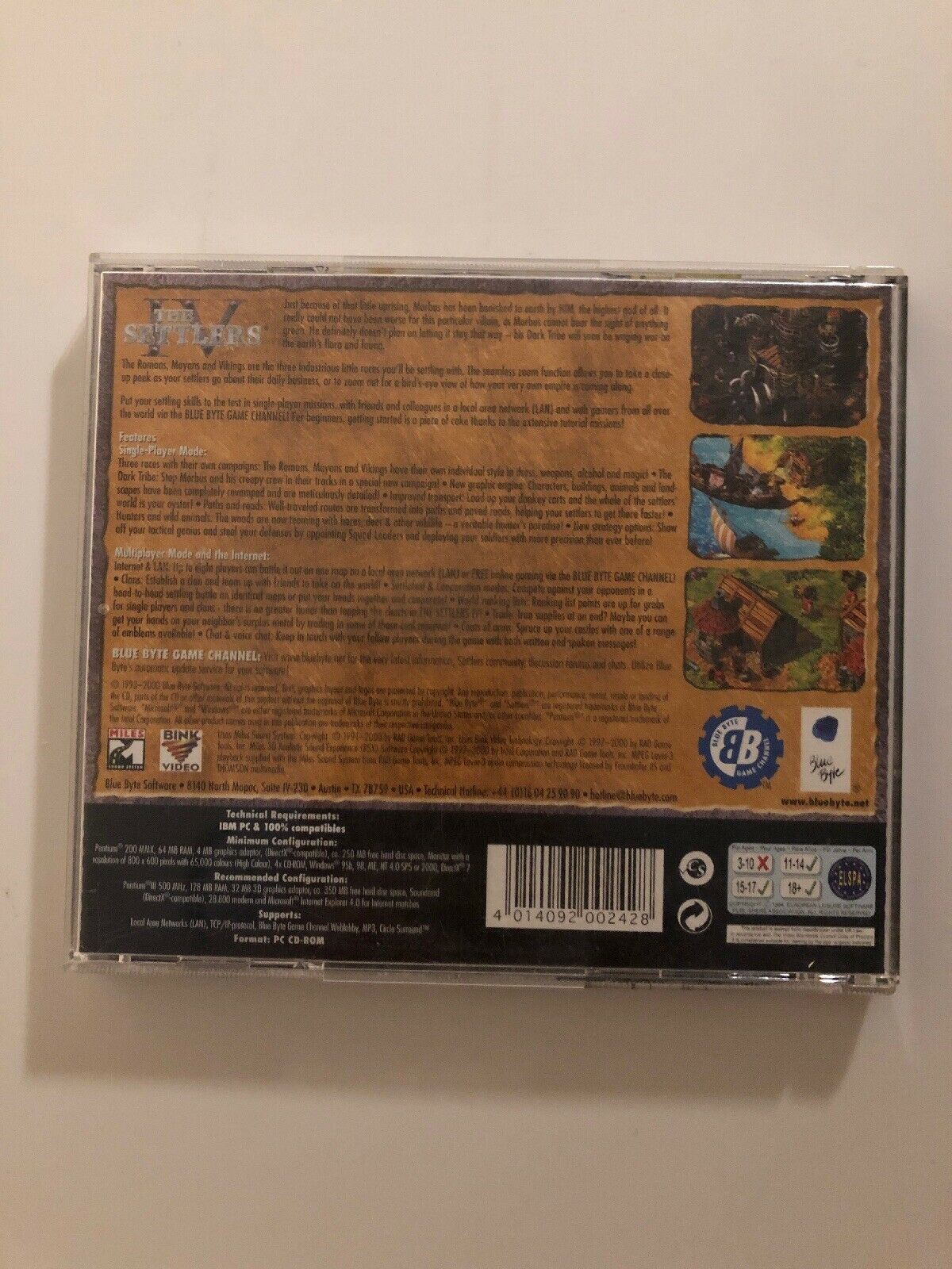 The Settlers IV 4 For PC CD-ROM Classic Real-Time Strategy City Building Game