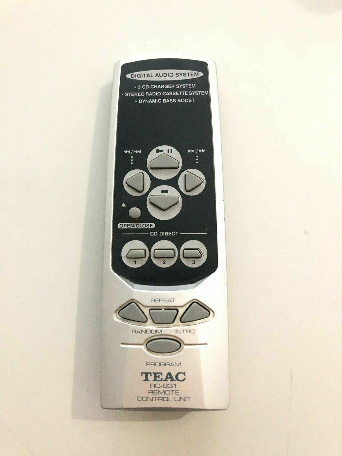 Genuine TEAC RC-931 CD Radio Cassette Audio System Remote Control Unit