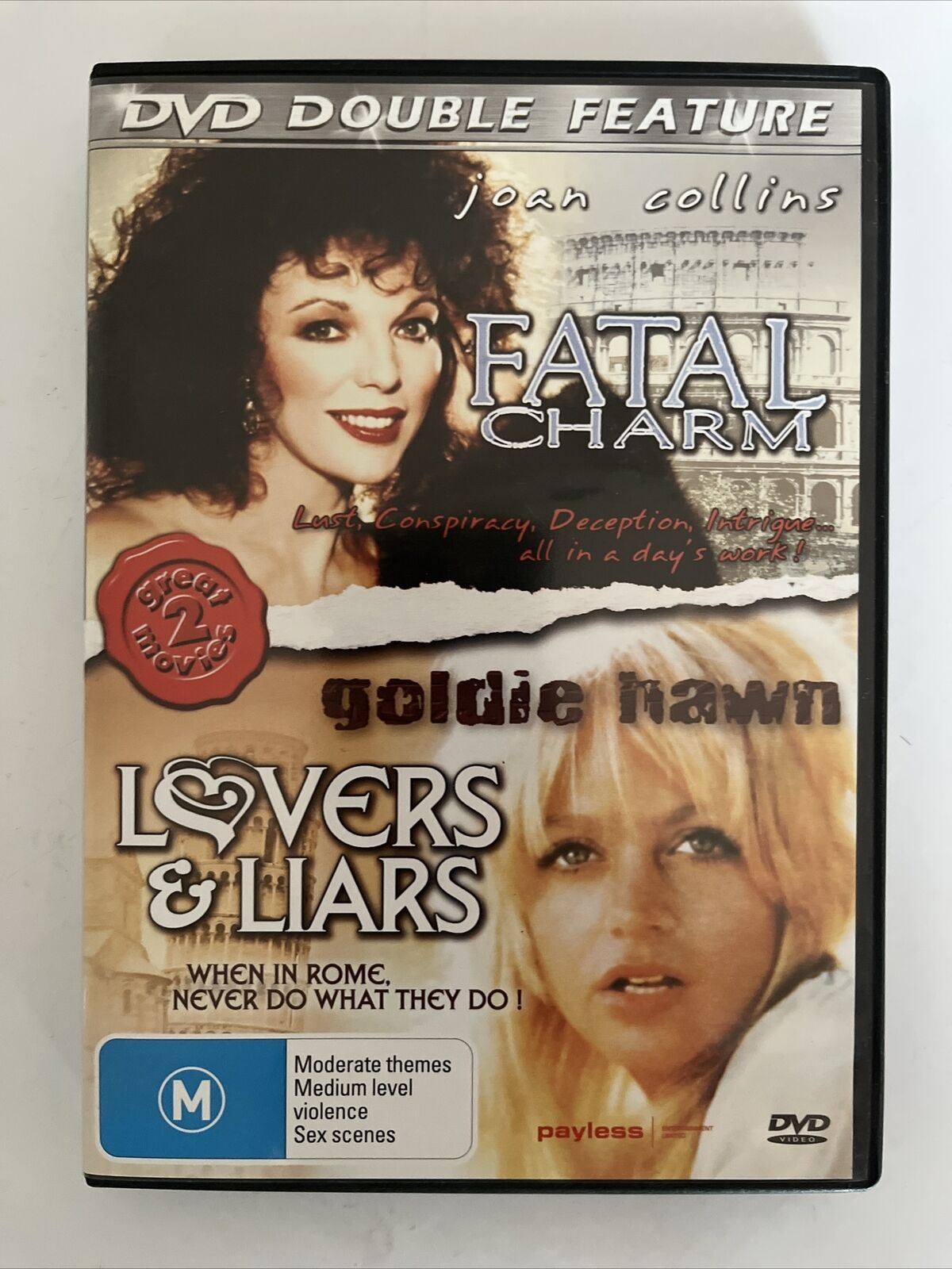 Fatal Charm / Lovers & Liars (DVD) Joan Collins, Goldie Hawn. All Regions