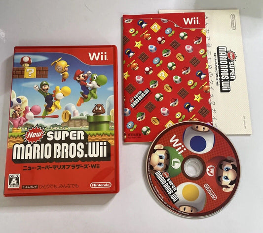 New Super Mario Bros Wii  Nintendo Wii NTSC-J JAPAN Game Complete