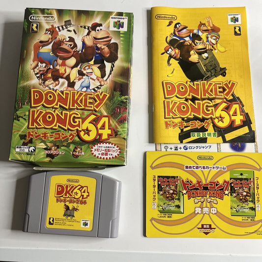Donkey Kong 64  Nintendo 64 NTSC-J JAPAN N64 Game + Trading Card Complete