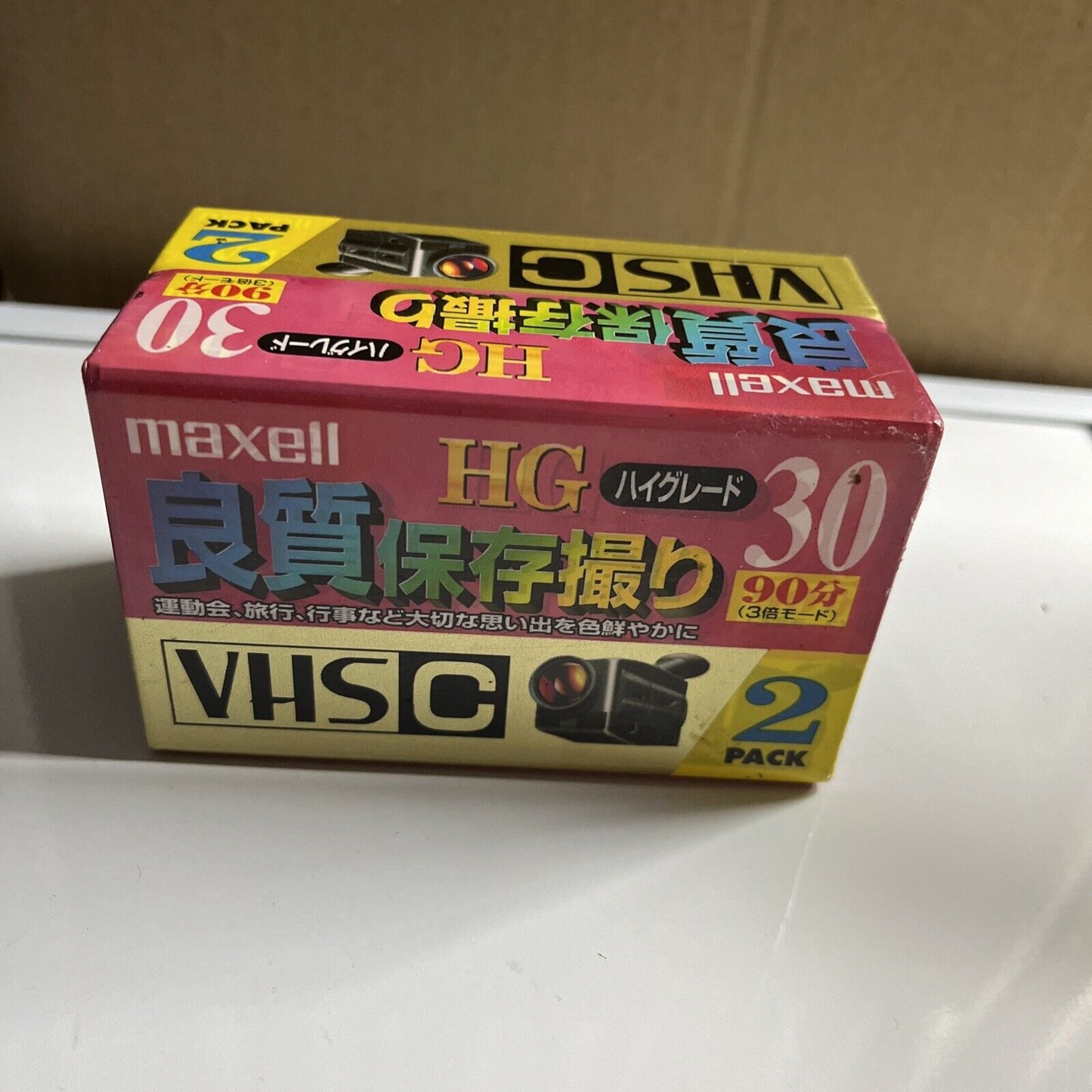 Maxwell VHS-C 30min 2 Pack Tape TC-30HG 2P Made in Japan  NEW Sealed