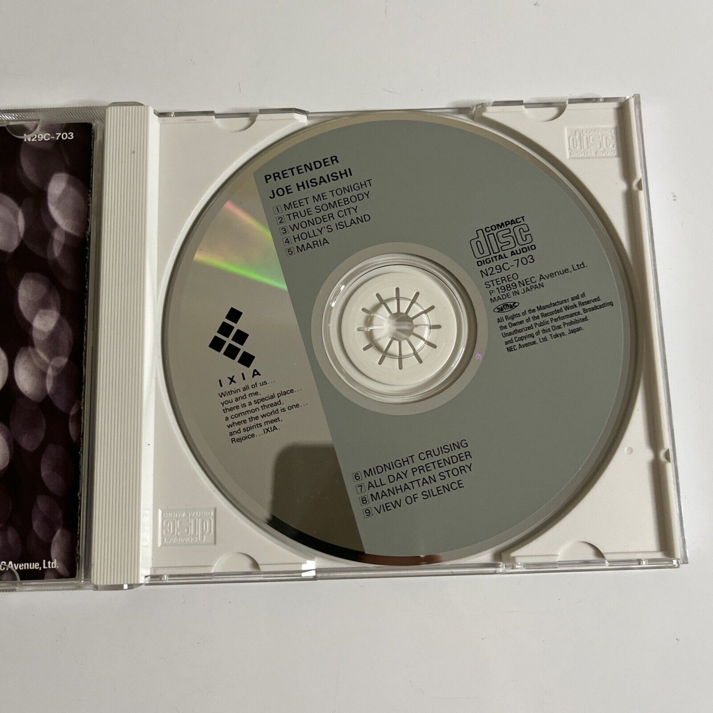 Pretender by Joe Hisaishi (CD, 1989) Album Obi Japan N29C-703