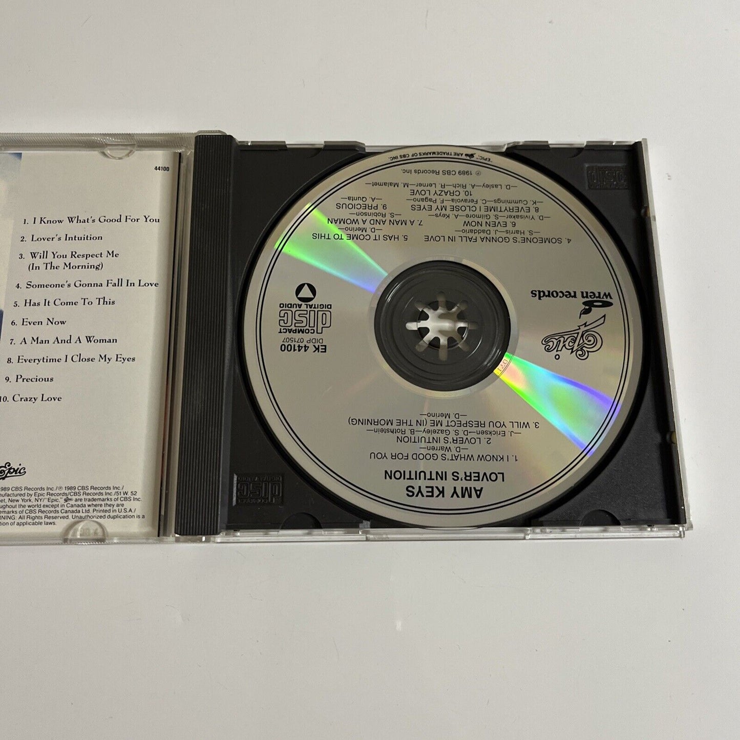 Amy Keys – Lover's Intuition (CD, 1989) Epic Records EK 44100
