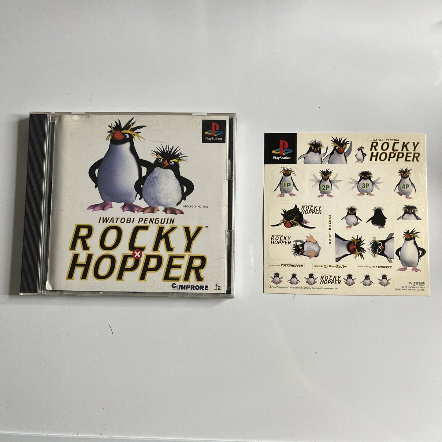 Iwatobi Penguin: Rocky X Hopper  PS1 PlayStation NTSC-J Japan Game + Stickers