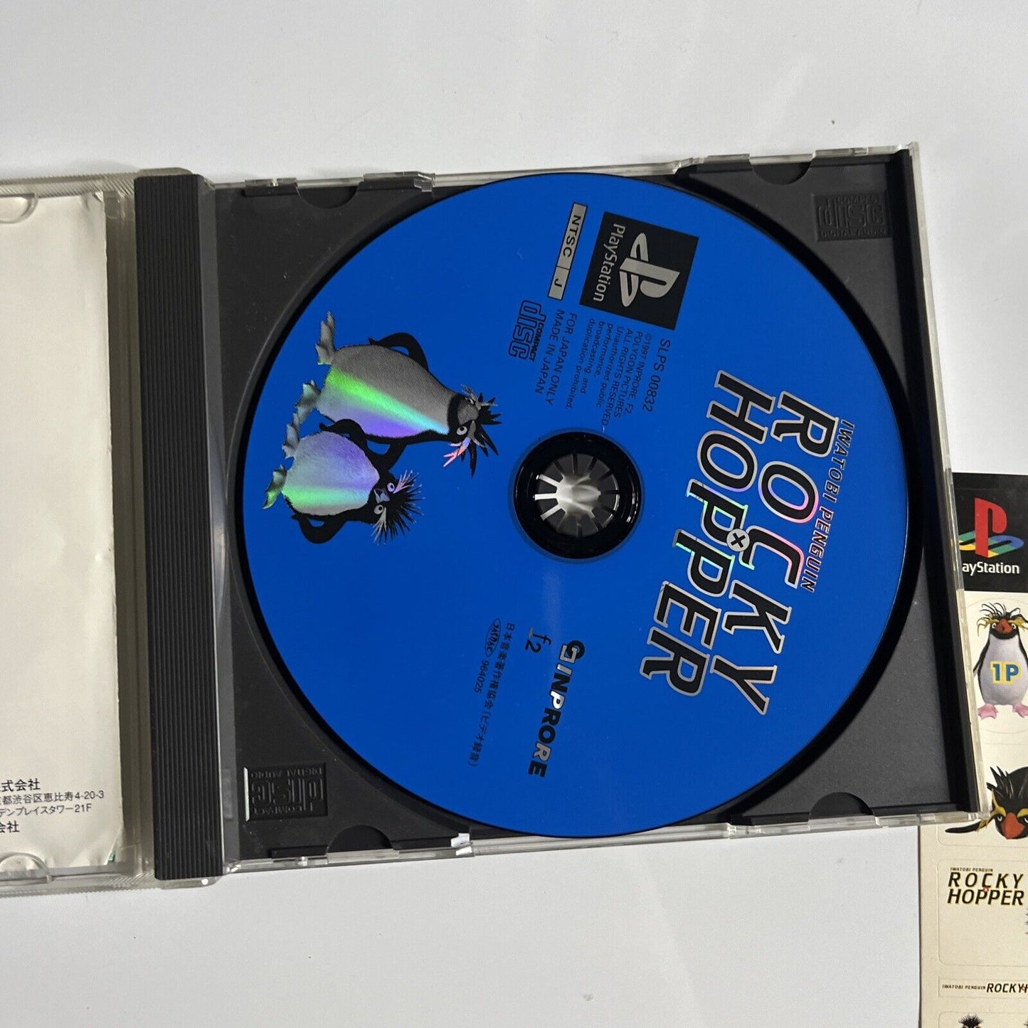 Iwatobi Penguin: Rocky X Hopper  PS1 PlayStation NTSC-J Japan Game + Stickers