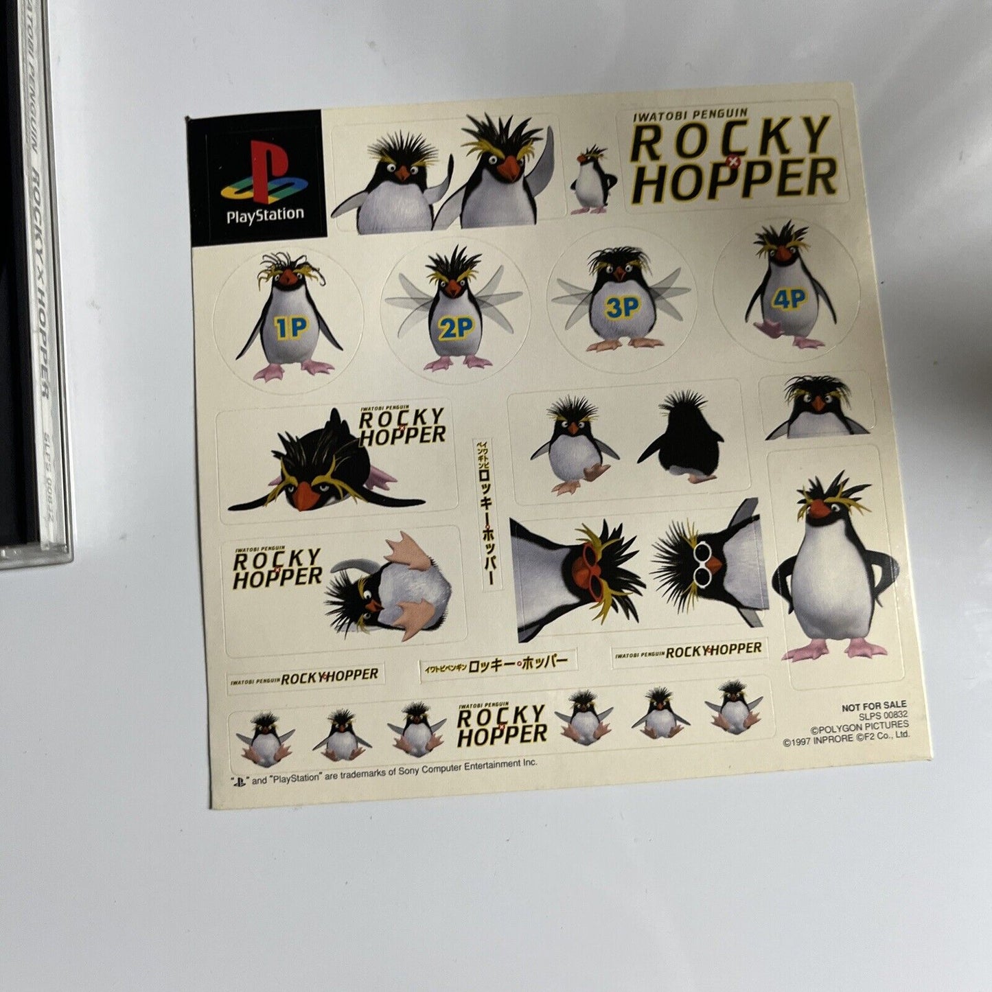 Iwatobi Penguin: Rocky X Hopper  PS1 PlayStation NTSC-J Japan Game + Stickers