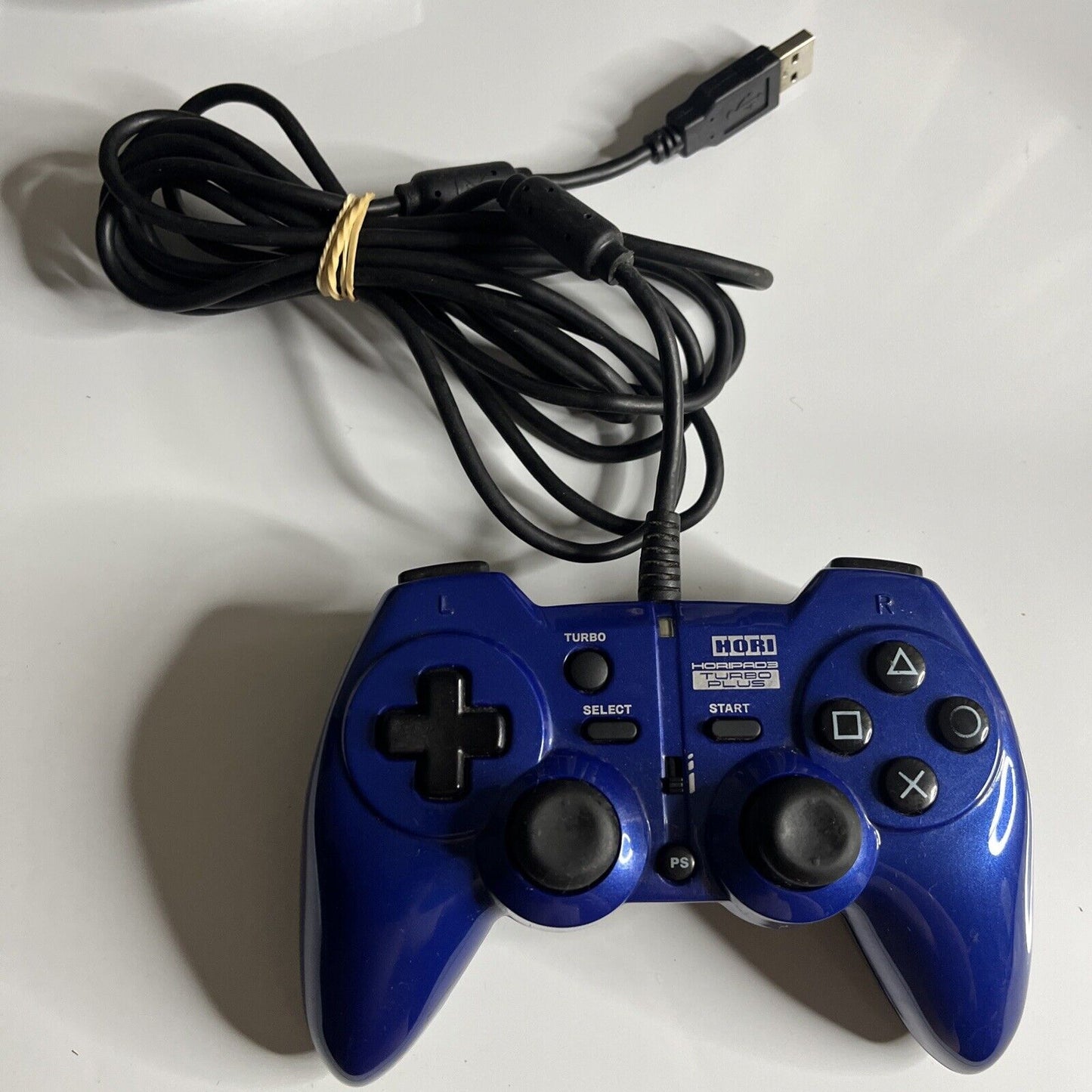 Hori Horipad 3 Turbo Plus Sony PlayStation PS3 Controller Rapid Fire Blue