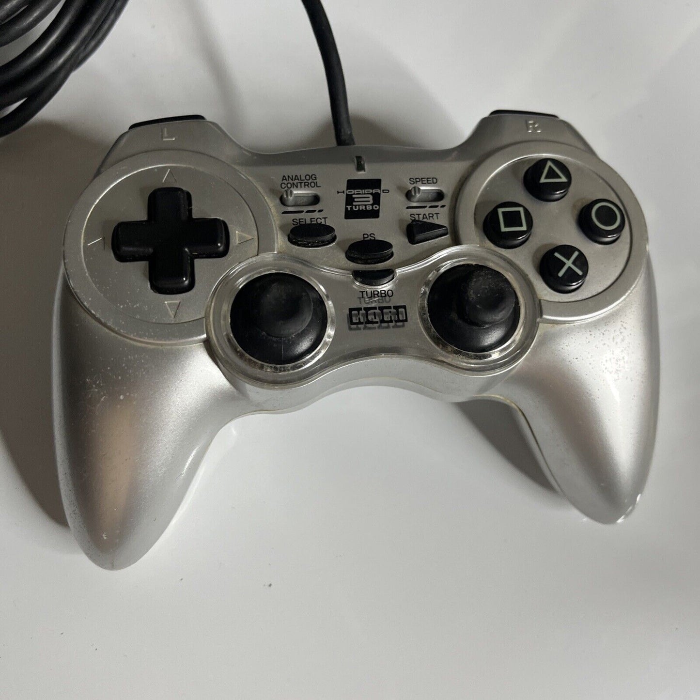Hori Horipad 3 Turbo Sony PlayStation 3 PS3 Controller USB Silver with Turbo
