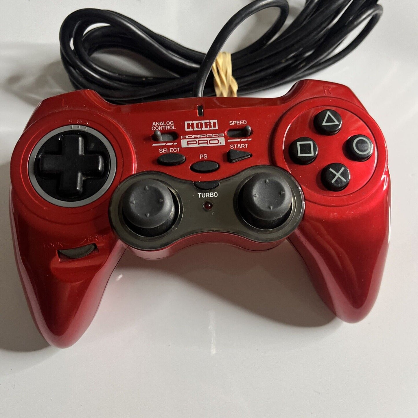 Hori Horipad 3 Pro Sony PlayStation PS3 Controller Red Adjustable D-Pad + Turbo