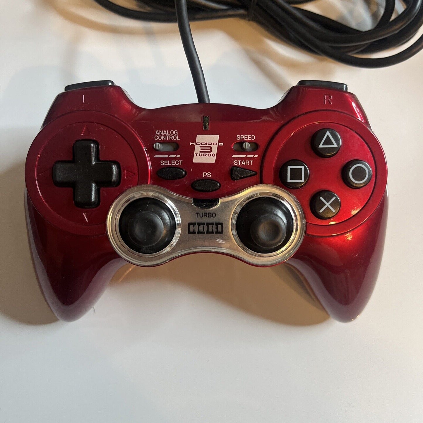Hori Sony PS3 Horipad 3 Turbo PlayStation 3 Controller Red with Turbo Rapid Fire