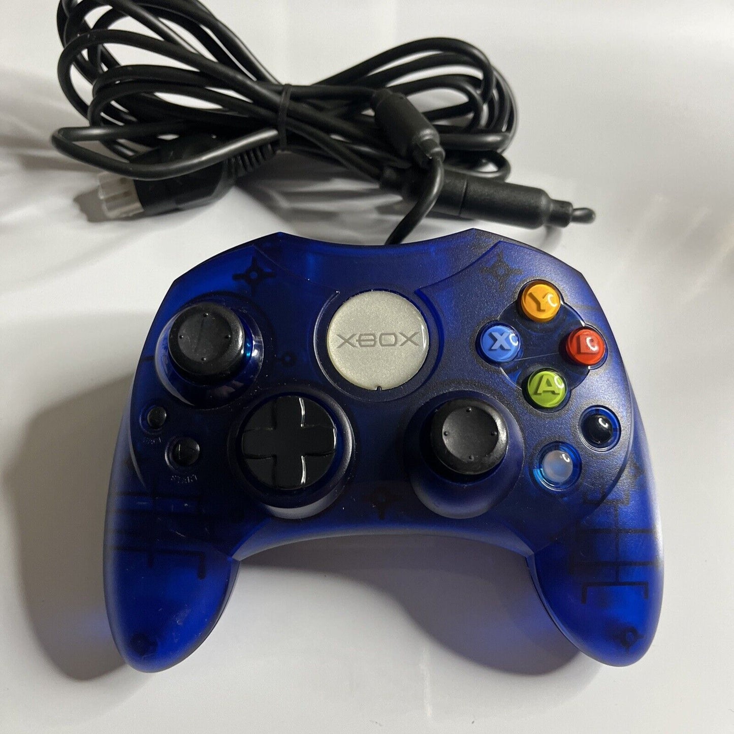 Official Genuine Microsoft Xbox Original Controller S Transparent Blue