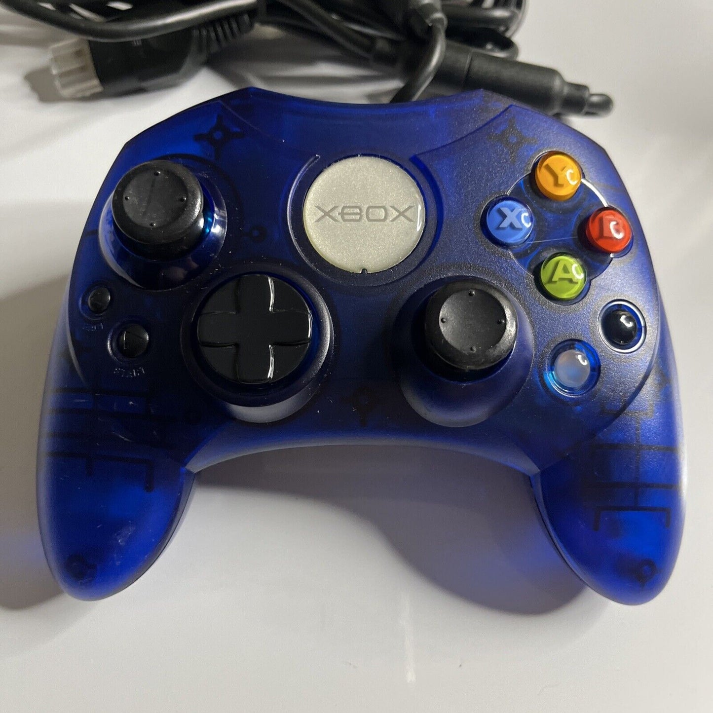 Official Genuine Microsoft Xbox Original Controller S Transparent Blue