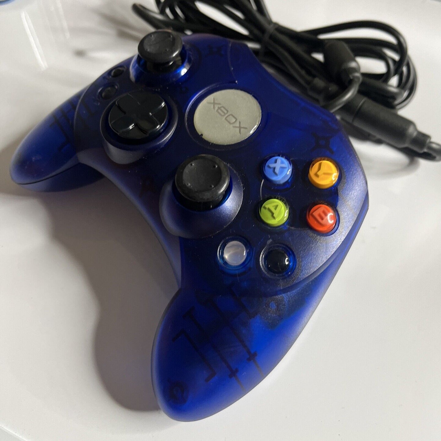 Official Genuine Microsoft Xbox Original Controller S Transparent Blue ...