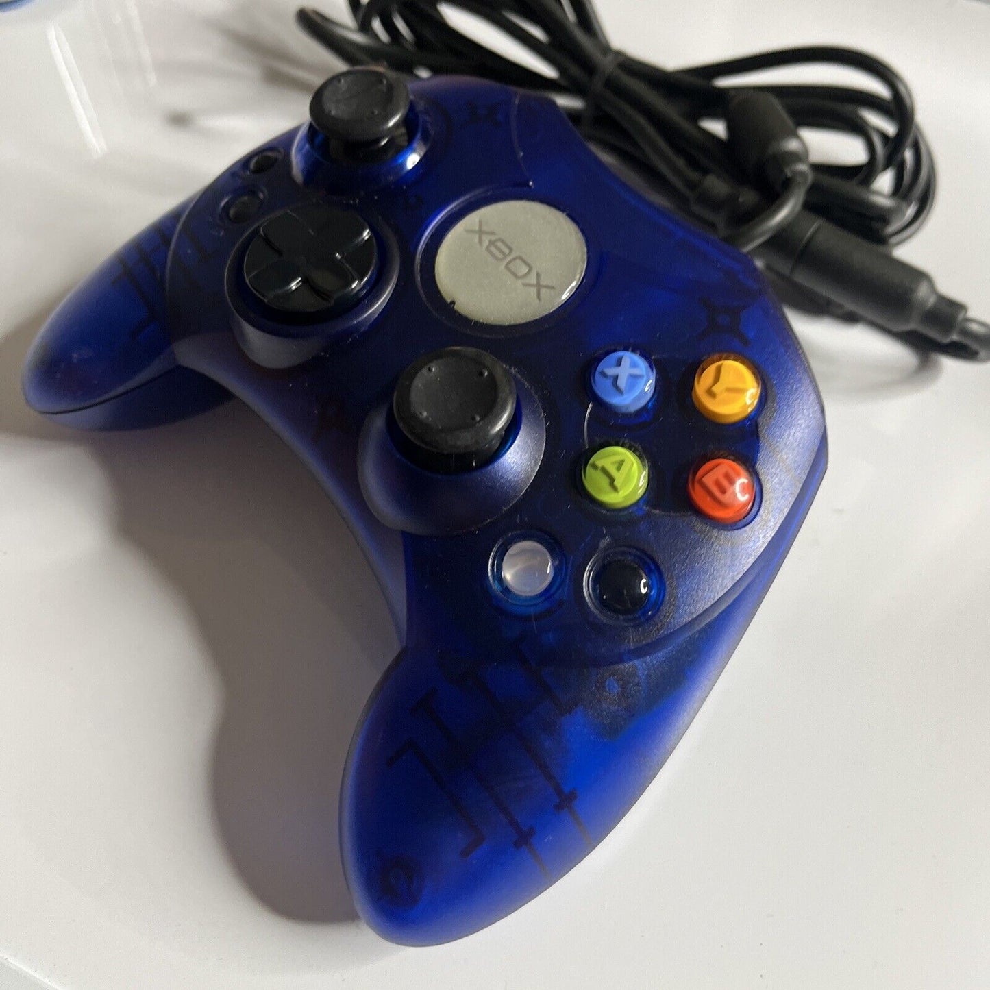 Official Genuine Microsoft Xbox Original Controller S Transparent Blue