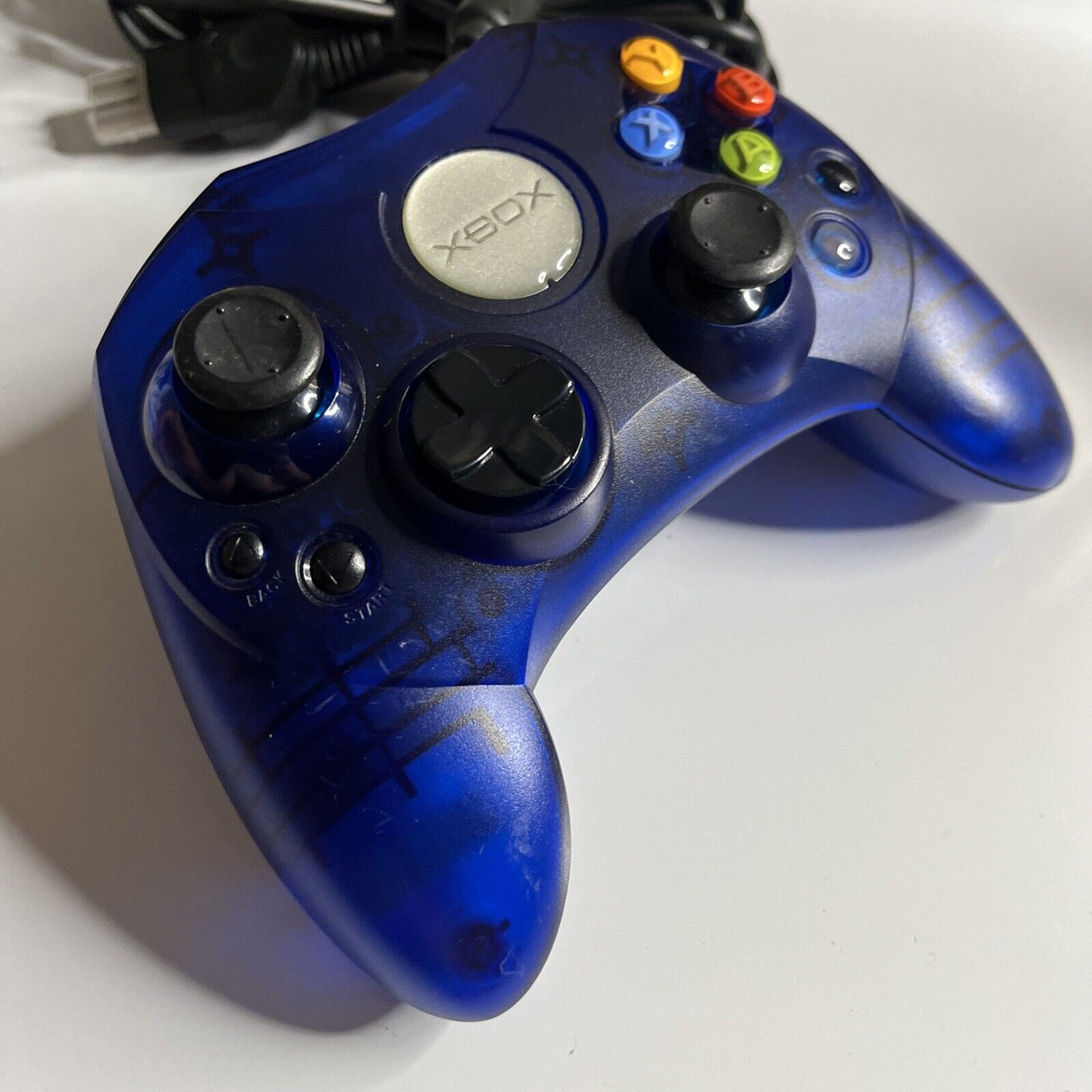 Official Genuine Microsoft Xbox Original Controller S Transparent Blue