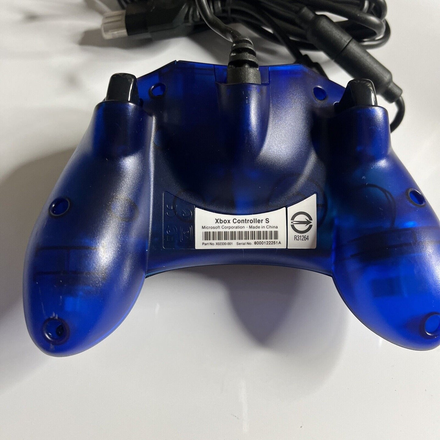 Official Genuine Microsoft Xbox Original Controller S Transparent Blue