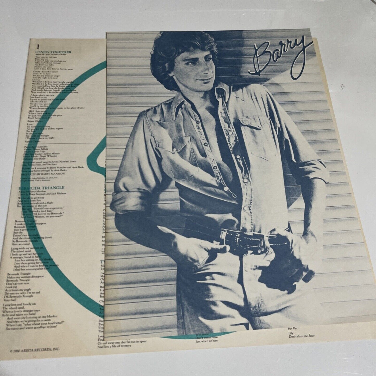 Barry Manilow – Barry LP 1980 Vinyl Record Promo Arista 25RS-106